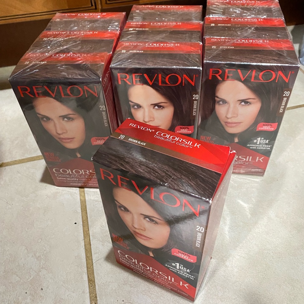 10 boxes Revlon Colorsilk 100% Gray Coverage - #20 Brown Black